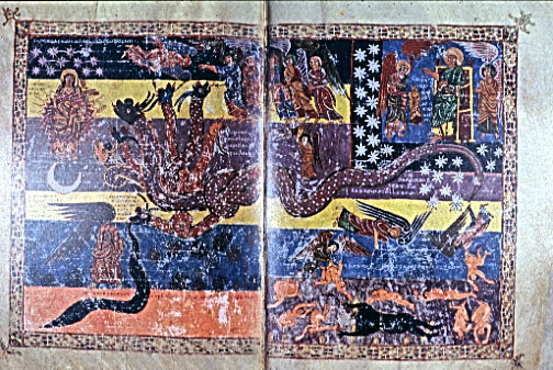 Beatus de Morgan (New York, Piermont Morgan Library, ms 644, folios 152v° et 153)