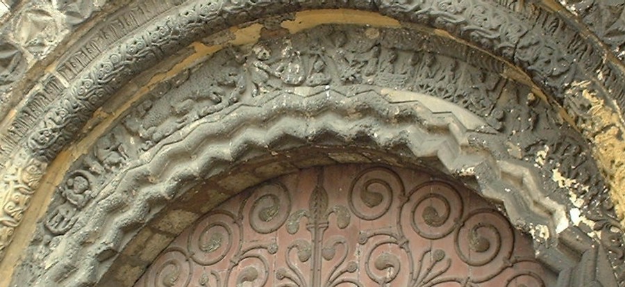 Portail de saint-Basile d'Etampes (couvert de plâtre à l'époque de Fleureau)