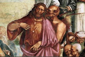 L'Antéchrist manipulé par le Démon (Luca Sognorelli, fin XVe siècle, Orvieto)