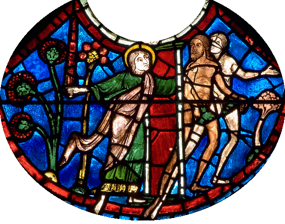 Chartres, 20e panneau du 44e vitrail (XIIIe siècle)