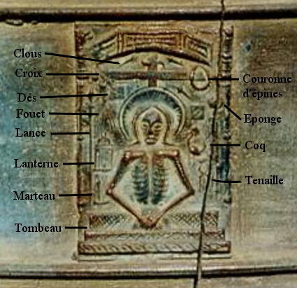 Christ souffrant d'une cloche à Cornebarrieu (1458)