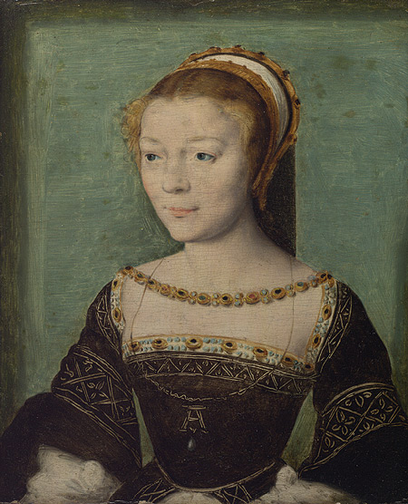 Corneille de Lyon: Anne de Pisseleu (huile sur toile, vers 1533; © The Metropolitan Museum of Art)