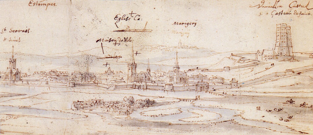 Jean Peeters: Vue de la ville d'Etampes (vers 1650, musée d'Etampes)