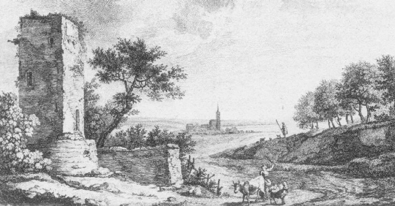 Tour de Brunehaut (gravure du 18e siècle)