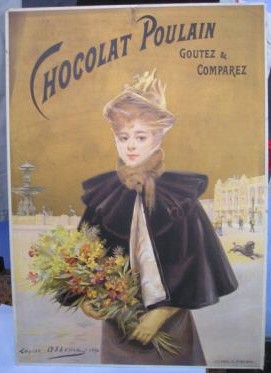 Louise Abbéma: Le chocolat Poulain (affiche publicitaire)