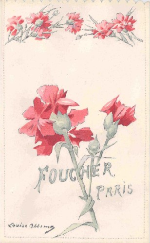 Louise Abbéma: Sac de chocolats Foucher, recto (1911)