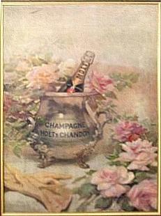 Le champagne Moët et Chandon (chromolithographie publicitaire)