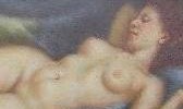 Femme nue allongée (aquarelle)