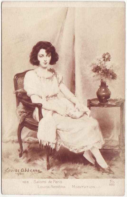 Louise Abbéma: Portrait de Mlle Y. G. (huile sur toile, 1921)
