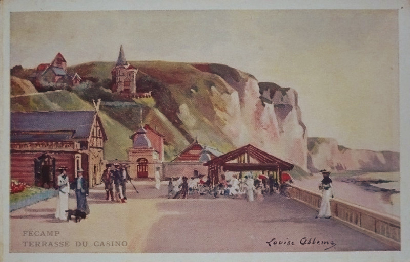 La Terrasse du Casine à Fécamp (aquarelle, 1908)