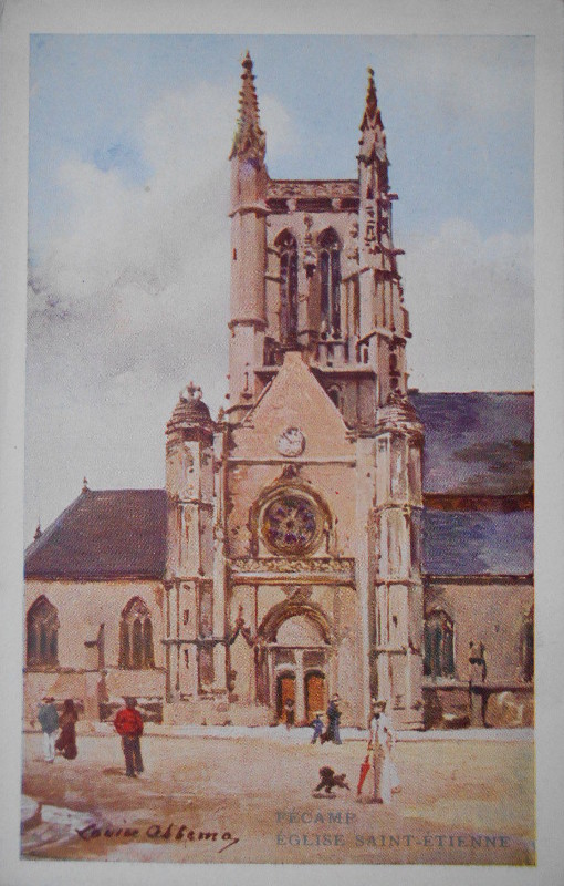 L'Eglise Saint-Etienne de Fécamp (aquarelle)