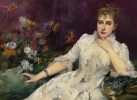 La dame avec les fleurs (huile sur toile, 1883)