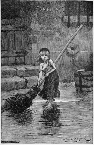 Cosette (gravure de Bayard pour Les Misérables, de Victor Hugo)