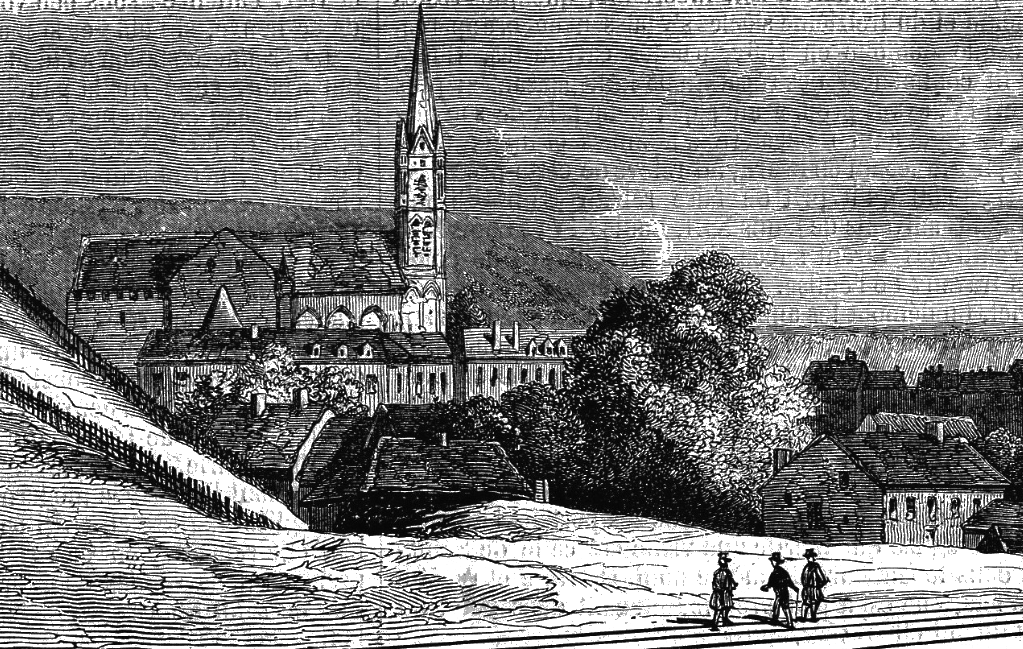 Pharamond Blanchard: Notre-Dame d'Etampes (détail d'une gravure pour l'Illustration du 28 mars 1846)