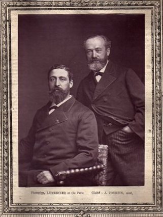 Eugène Paz et Félix Tourtin photographiés par J. Tourtin en 1875