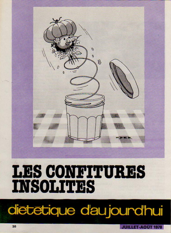 Gaëtan Ader: Les confitures insolites (Diététique d'aujourd'hui n°176, juillet-août 1978)