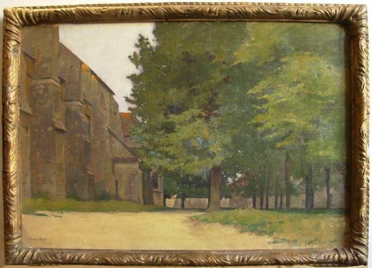 Amédée Buffet: L'église Saint-Martin d'Etampes (huile sur toile non datée)