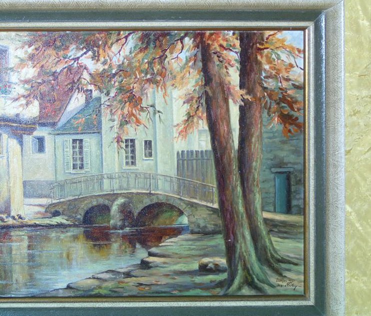 Josef Boley: Le Pont Doré à Etampes (huile sur toile, 1941)