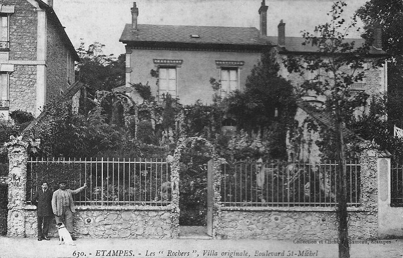Villa Les Rochers (cliché d'Eugène Rameau, vers 1915)