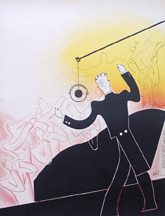 Affiche de Paul Nerfi pourun spectacle de jazz (vers 1935)