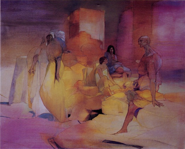 Les Chrétiens de Corinthe (huile sur toile, 1988)