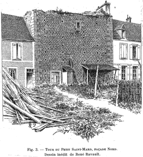 La Tour du Petit-Saint-Mard (gravure de René Ravault, 1909)
