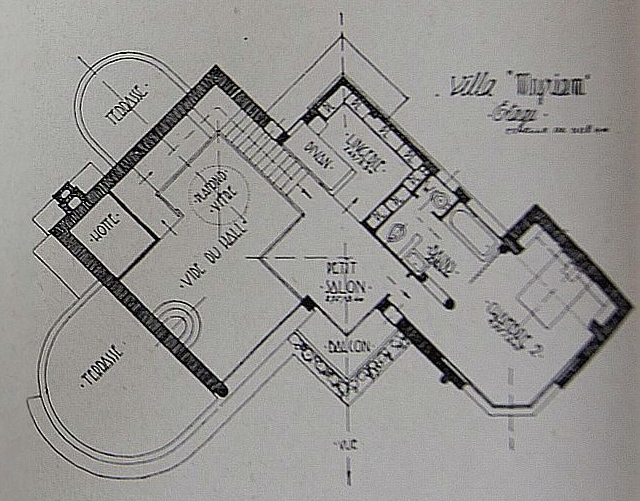 Pierre Varenne: Plan de la Villa Myriam (1933)
