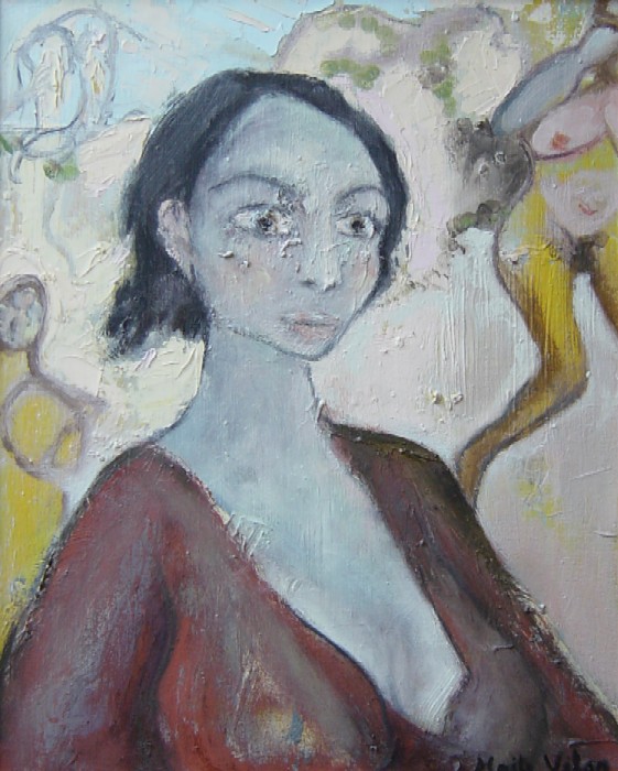 Maïté Vilar: L'étrangère (huile sur toile, 2005)
