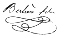 Signature de Leon J.-B. Bermière en 1847