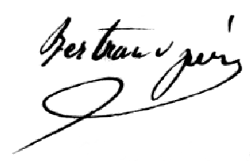 Signature de Bertrand père en 1887