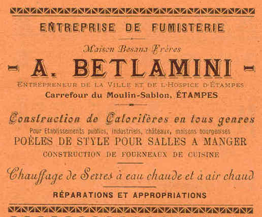 Réclame  pour Betlamini dans l'annuaire de de 1902
