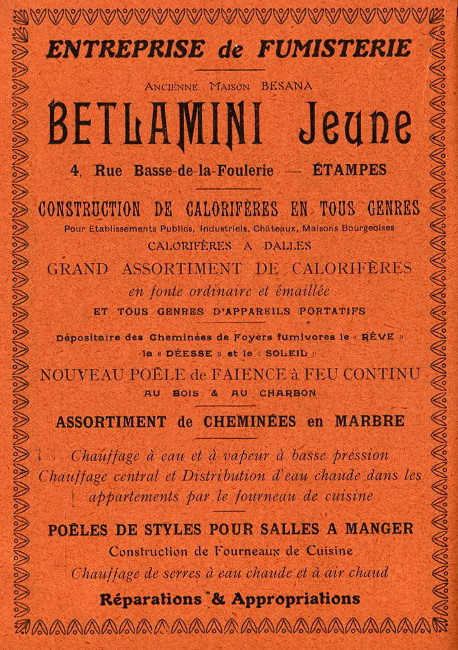 Réclame  pour Betlamini dans l'annuaire de de 1913