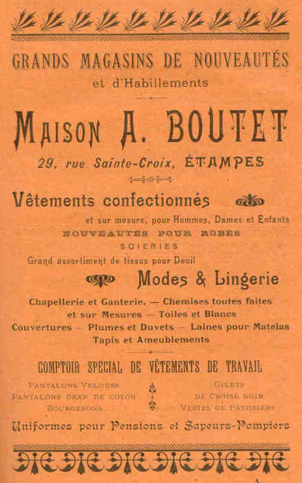 Boutet, réclame de 1902