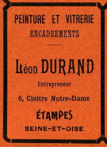 Réclame pour Léon Durand dans l'Almanach de 1913