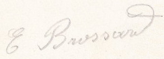 Signature d'Ernest Brossard vers 1917