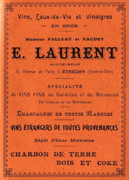 E. Laurent, marchand de vins à Etréchy