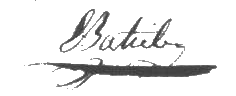 Signature d'Elie Baticle en 1833