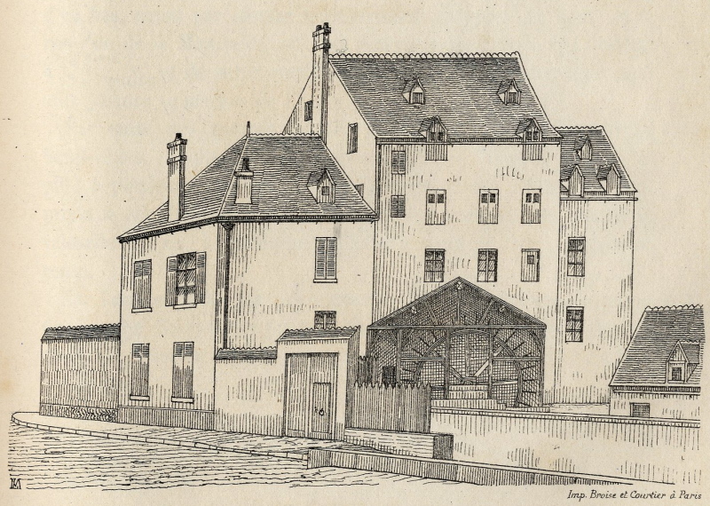 Le moulin Baildar en 1881 (dessin de Léon Marquis)