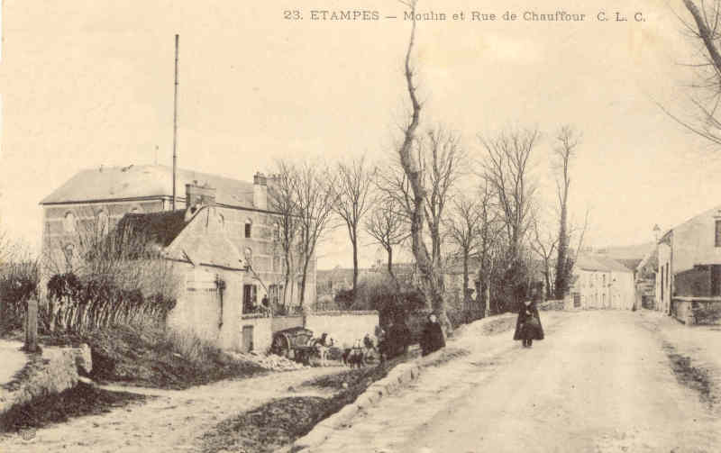 Le moulin de Chauffour vers 1905 (carte postale C.L.C. n°23)