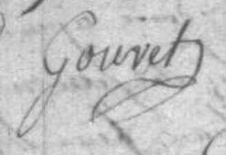 Signature de Gouver en 1824