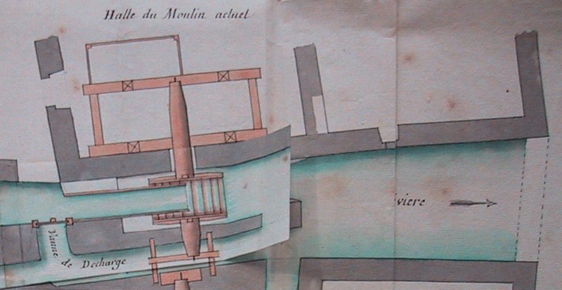 Plan du moulin en 1787 (AD91, cliché Frédéric Gatineau)