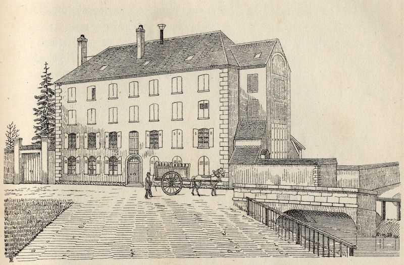 Le moulin de l'Hospice (dessin de Léon Marquis, 1881)