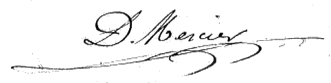 Signature de Désiré Maercier en 1860
