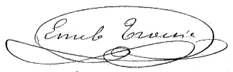 Signature d'Emile Trouvé en 1870