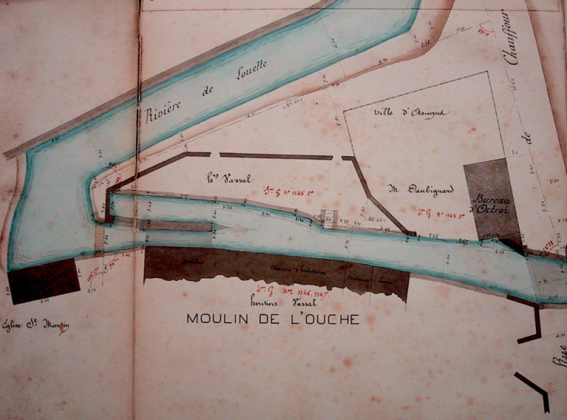 Plan conservé aux Archives départementales de l'Essonne (cote et date à déterminer (cliché Frédéric Gatineau)