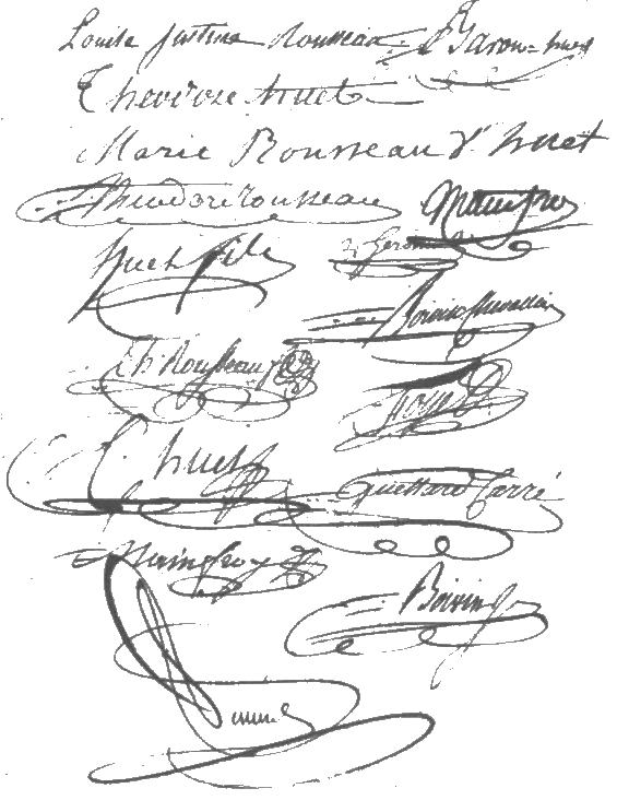 Signatire du mariage de Théodore Huet en 1808