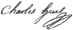 Signature de Charles Huet en 1835