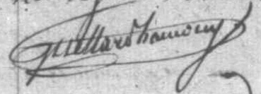 Signature de Guettard en 1820