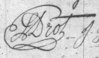 Signature de Louis Drot en 1807