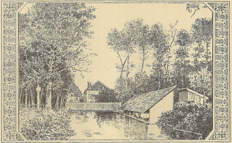 Le moulin du Port (dessin de René Ravault père, 1897)